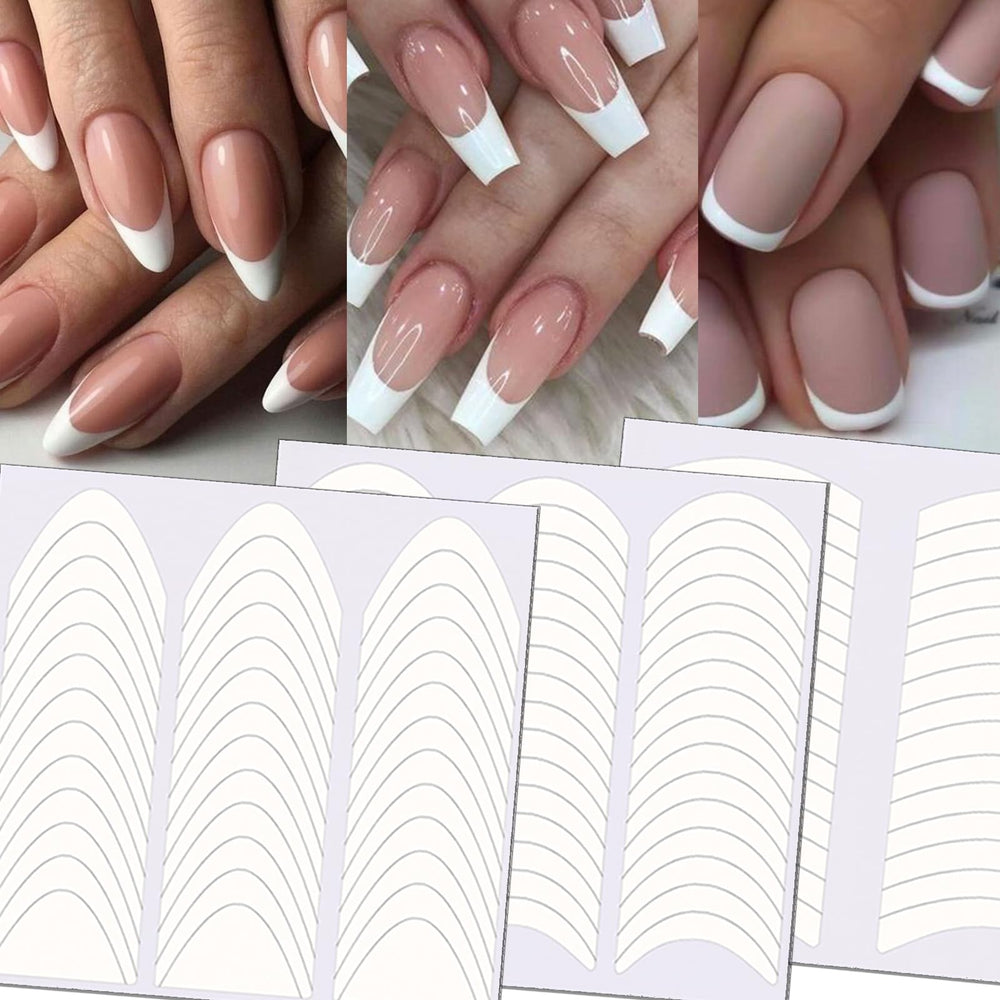 TailaiMei pegatinas francesas arco luna diseño uno para un acabado elegante en uñas