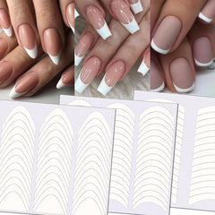 TailaiMei pegatinas francesas arco luna diseño uno para un acabado elegante en uñas