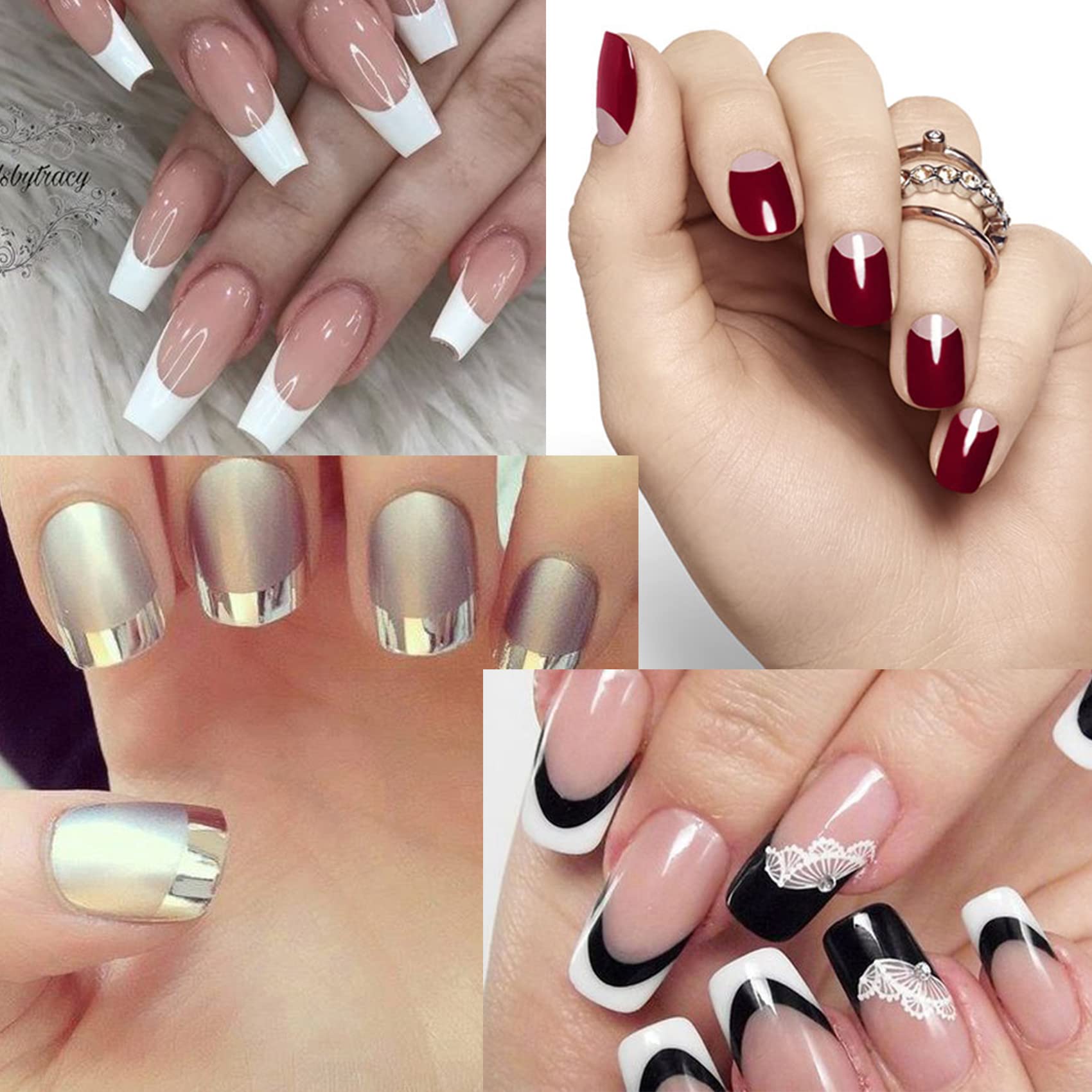 TailaiMei uso DIY de pegatinas francesas compatibles con esmalte regular