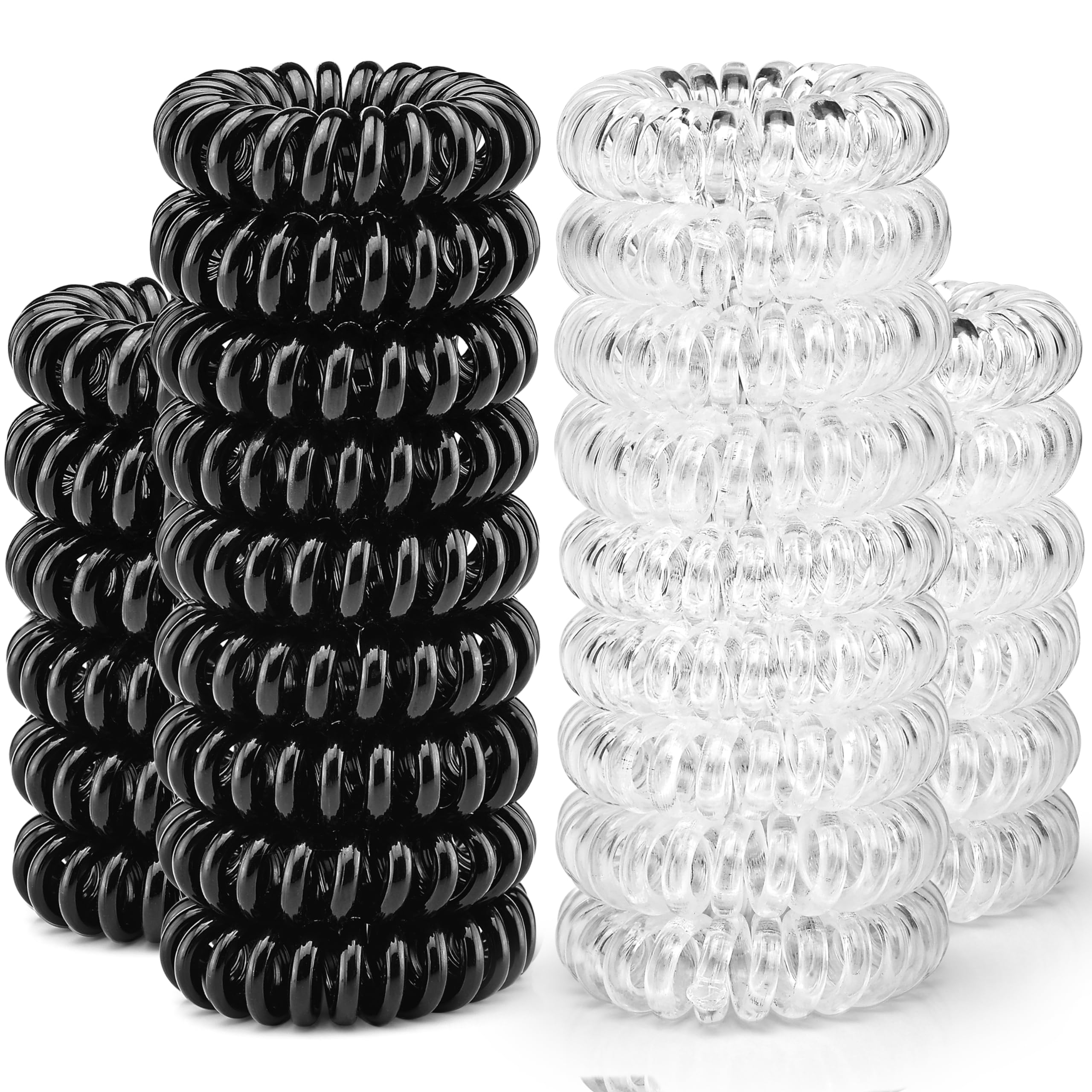 Gomas TailaiMei espirales en negro para pelo grueso, sujetan sin dejar marcas.