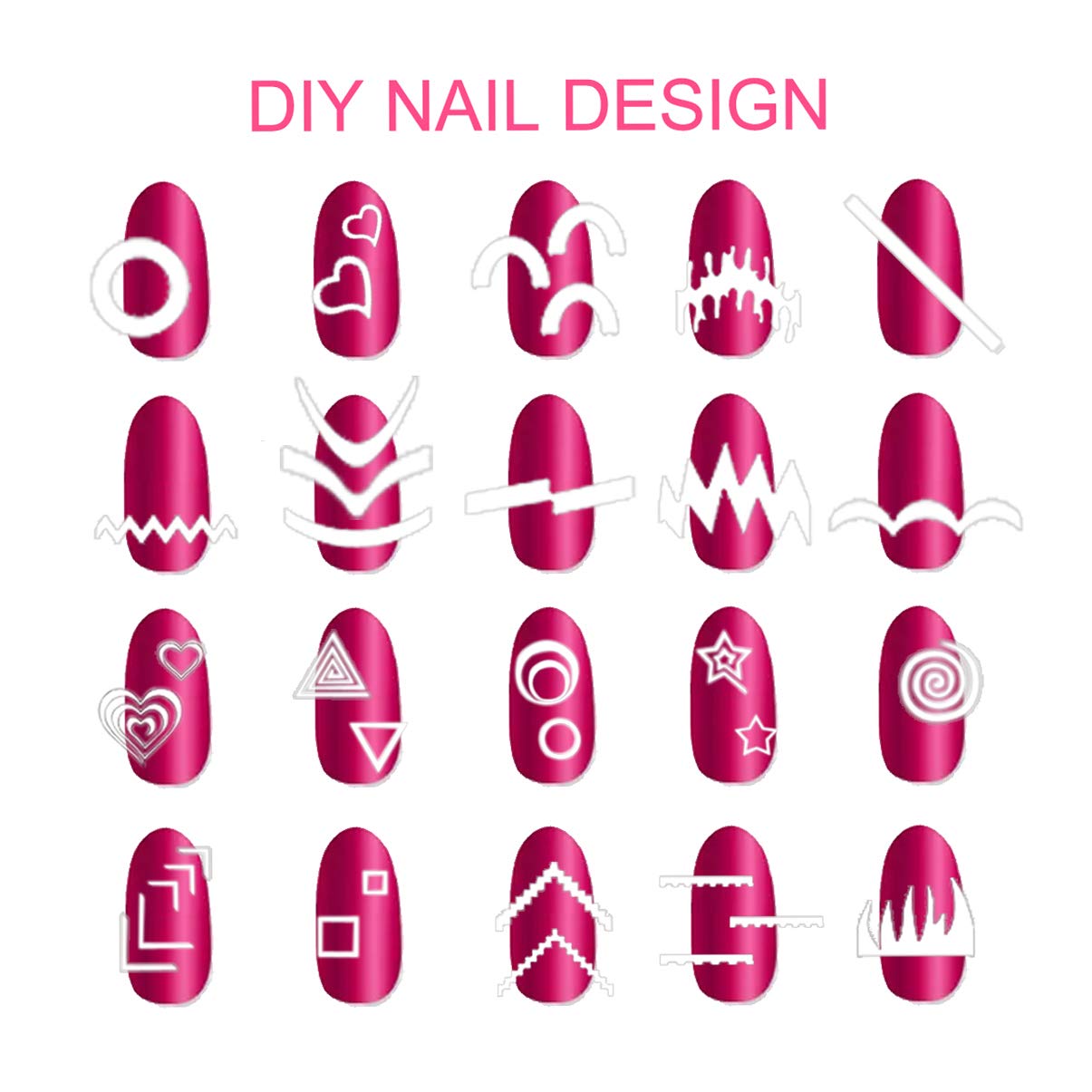 TailaiMei pegatinas uñas ondas: estilo fluido para creatividad.