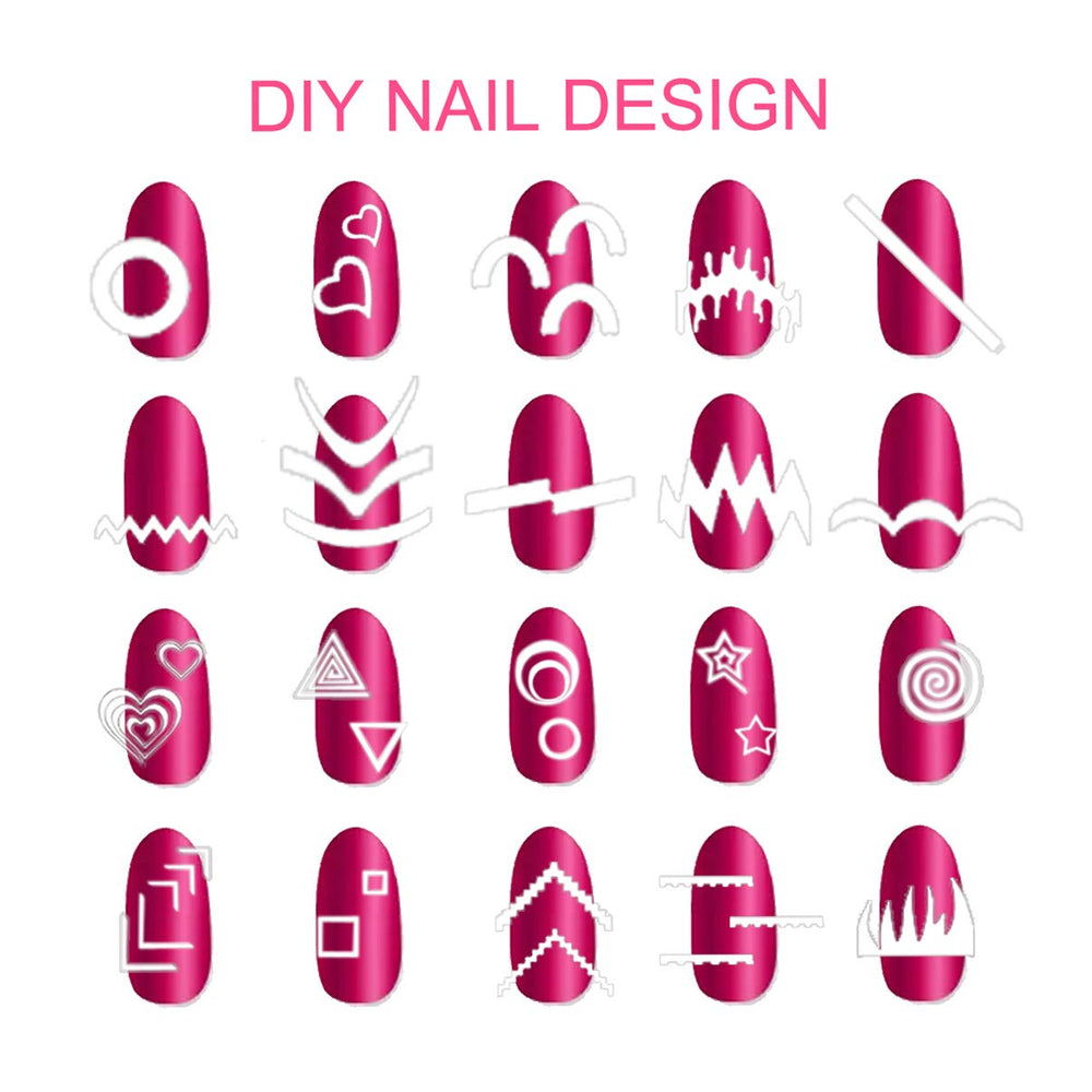 TailaiMei pegatinas uñas ondas: estilo fluido para creatividad.