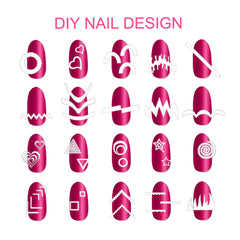 TailaiMei pegatinas uñas ondas: estilo fluido para creatividad.