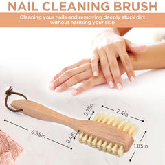 Brocha TAKAVU de dos lados para limpieza profunda y delicada de uñas.