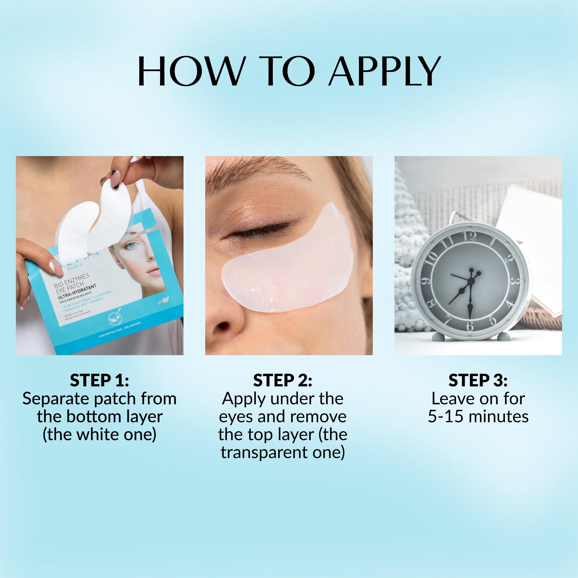 Talika Bio Enzymes Eye Patch on the desk during a skincare routine for a quick refresh.