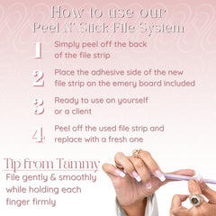 Lima Tammy Taylor 180 grano para uñas naturales, da forma suave.