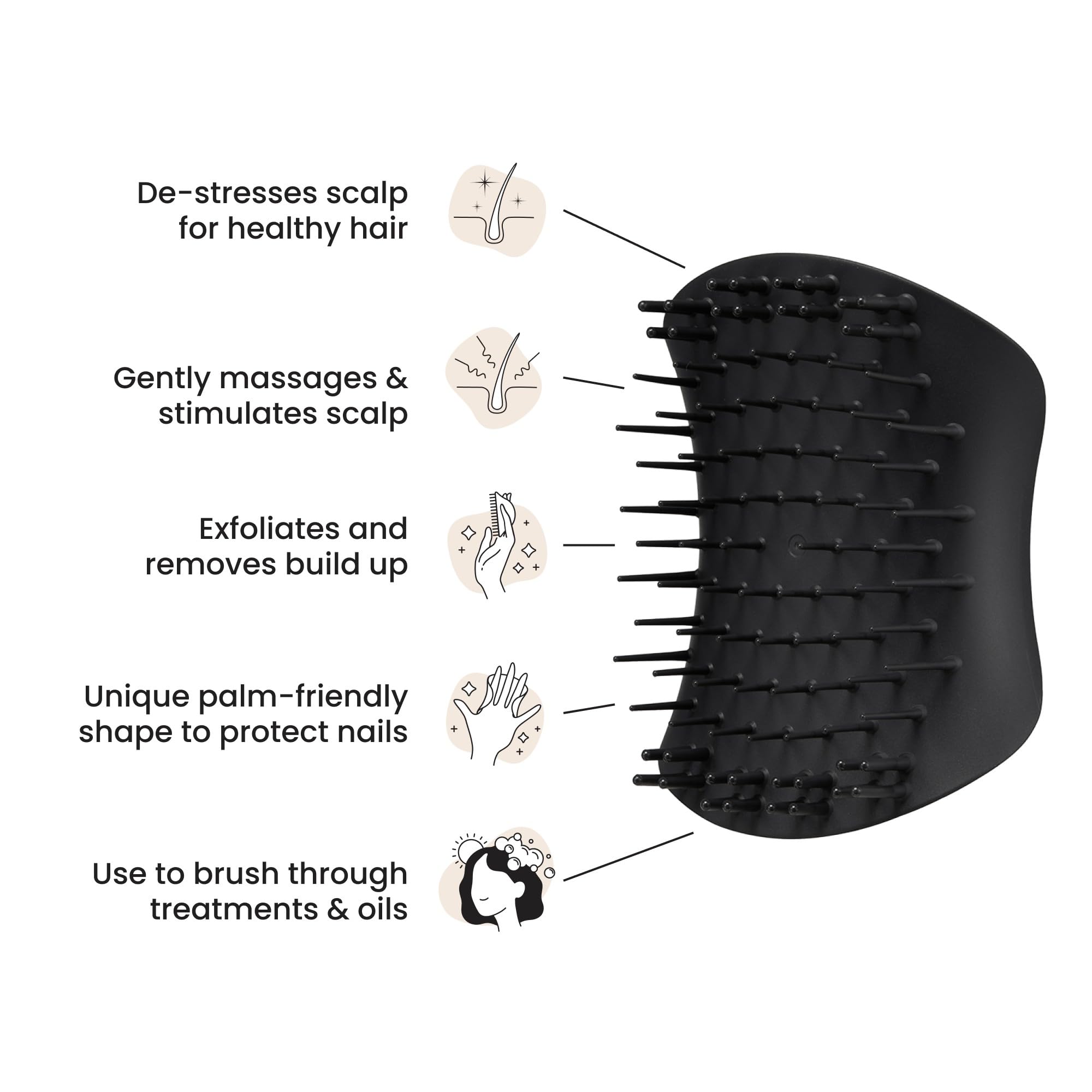 Cepillo capilar Tangle Teezer dientes largos para detox ligero.