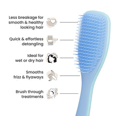 Tangle Teezer dientes largos y cortos, deshace nudos y deja acabado suave.