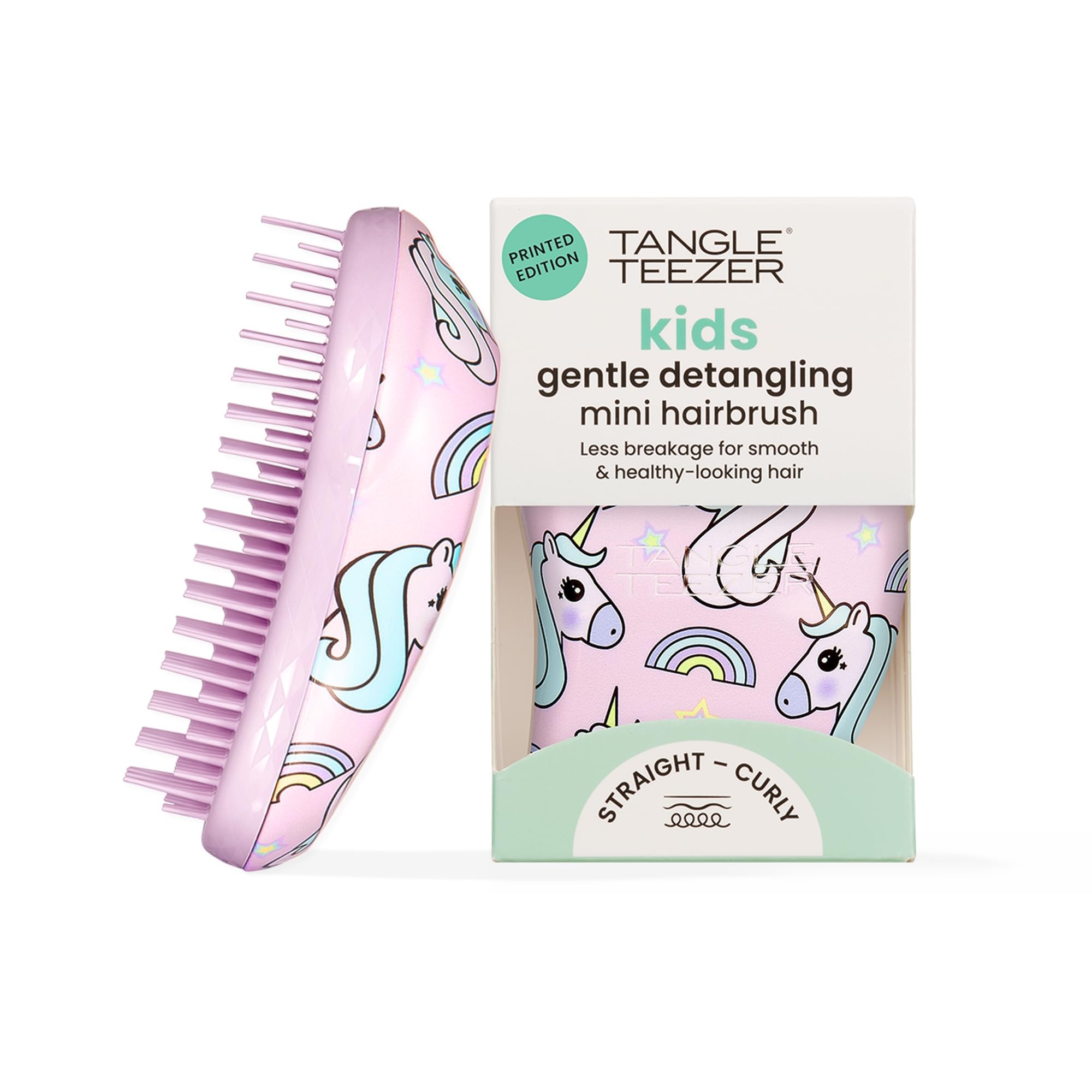 Tangle Teezer Original en la mano con mango ergonómico para desenredar sin esfuerzo.