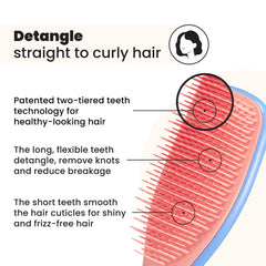 Tangle Teezer Ultimate Desenredante Apricot Blaze facilita peinar cabello seco sin tirones.