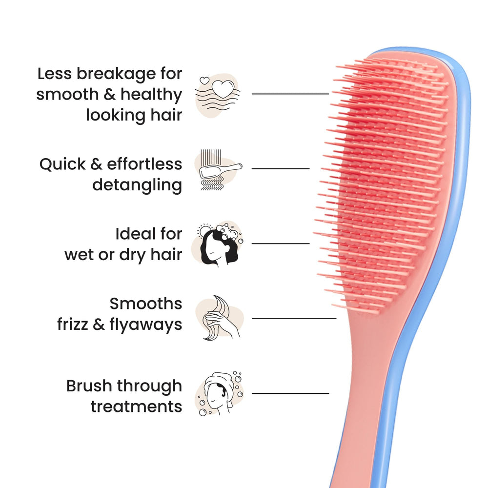 Tangle Teezer Ultimate Desenredante Apricot Blaze adecuado para todo tipo de cabello, liso o rizado.
