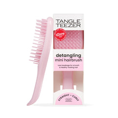 Tangle Teezer Ultimate Detangler, peine rosado portátil para deshacer nudos en viajes.