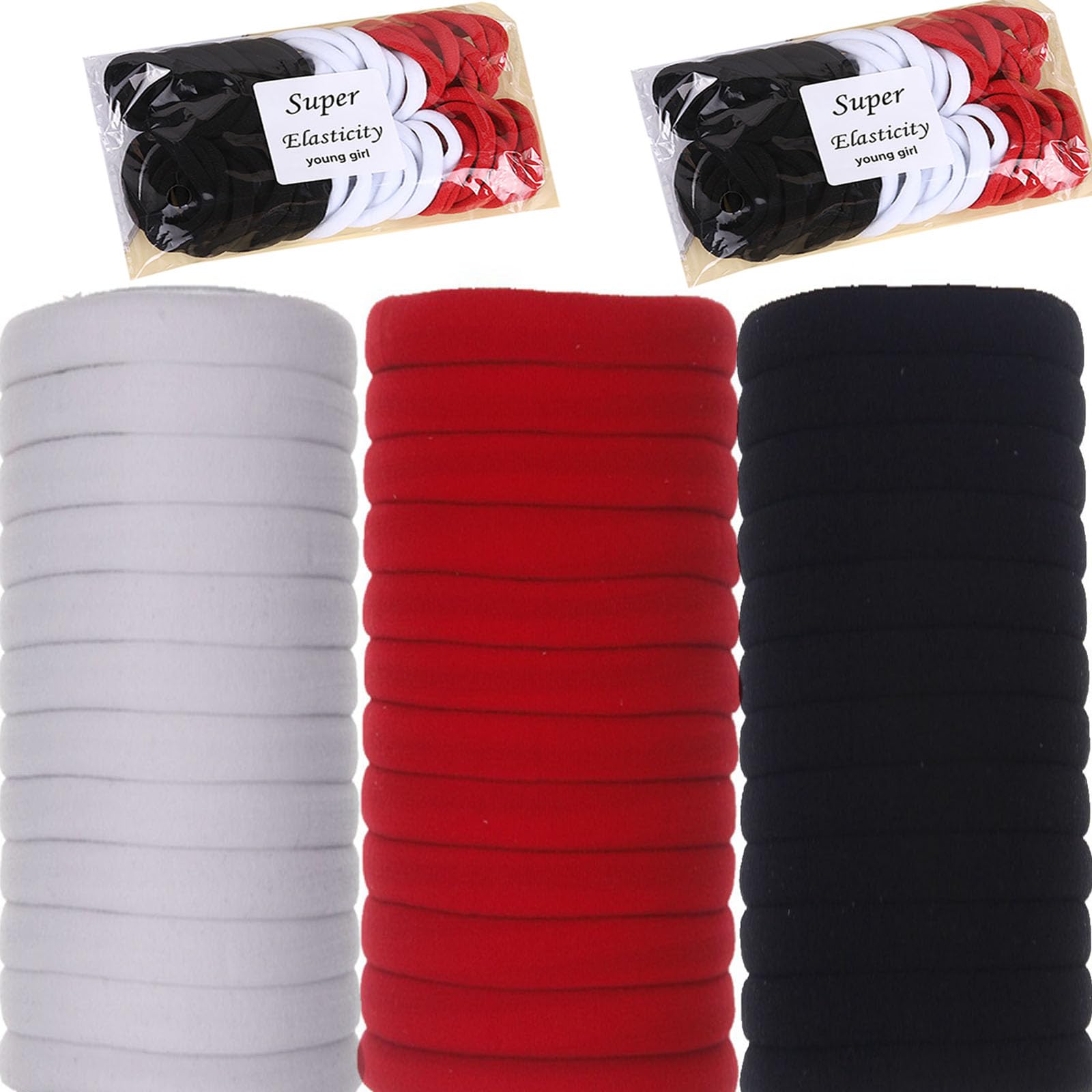 Tanjy Bandas para cabello, set de 100 piezas sin costuras para peinados diarios