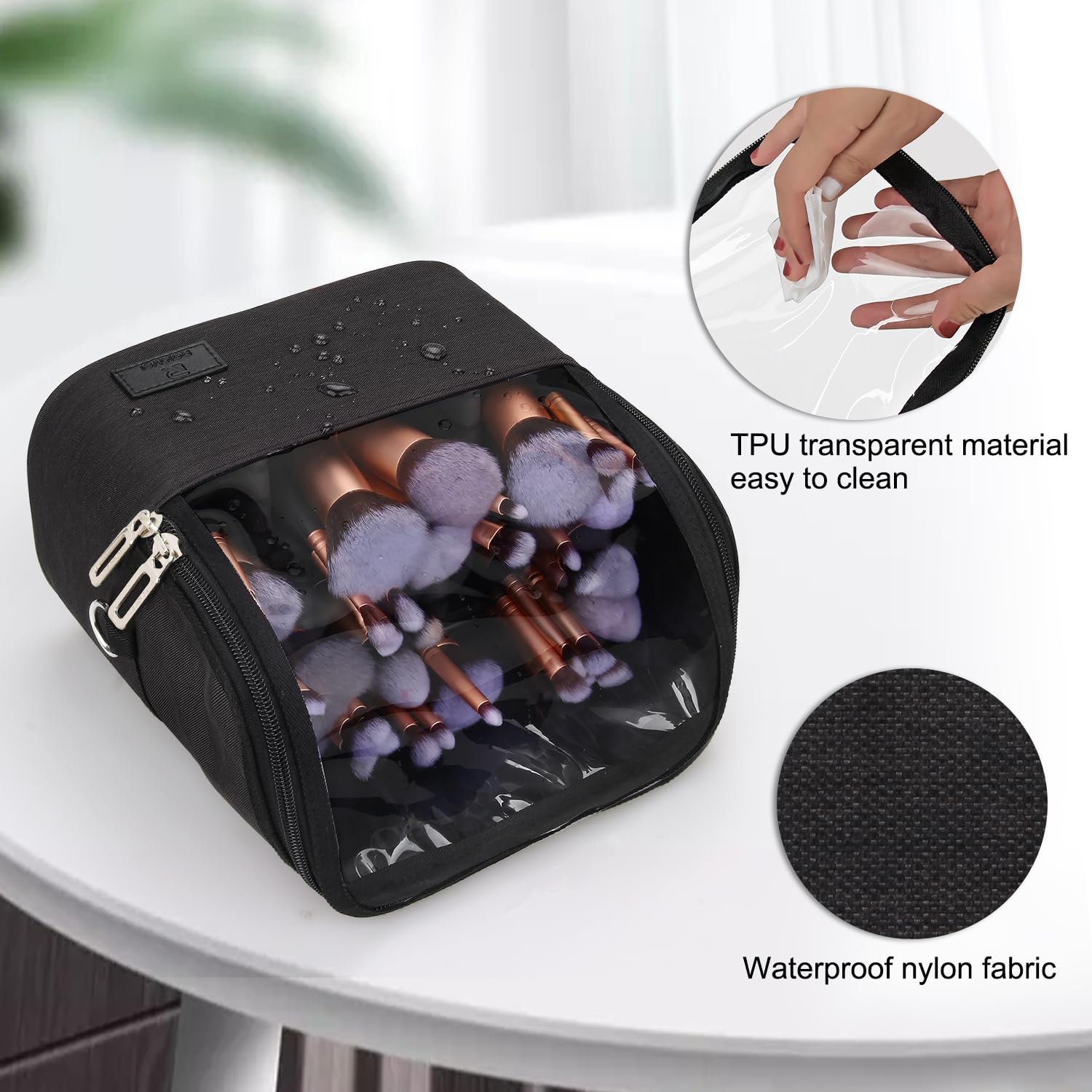 TANTO bolsa de gran capacidad para almacenar muchas brochas y accesorios.