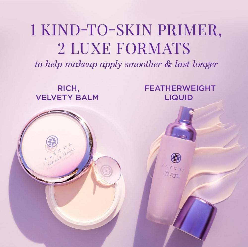 Tatcha Liquid Silk Canvas crea una capa sedosa que se funde con la piel.