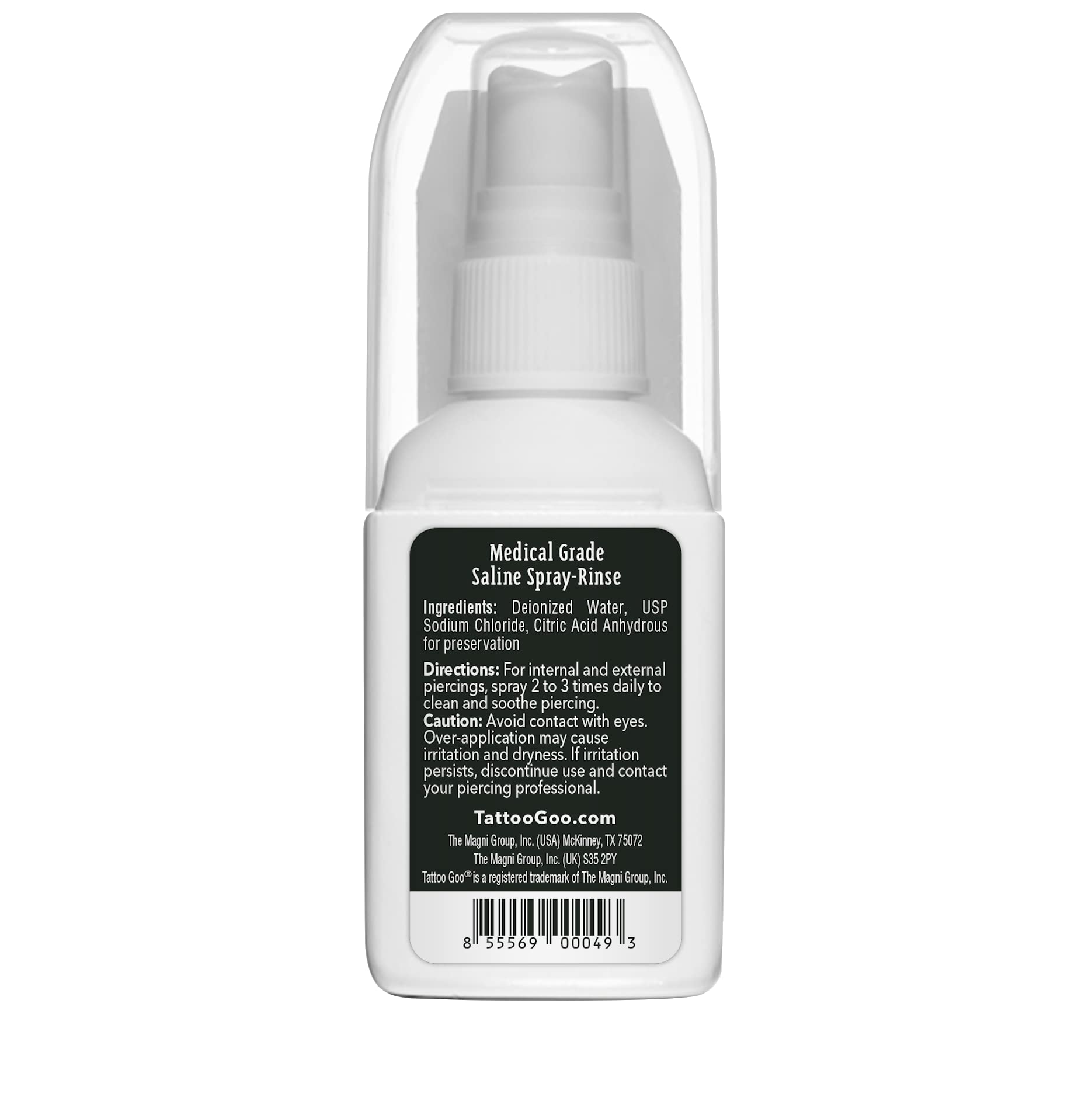 Solución salina estéril Tattoo Goo para limpieza profunda de perforaciones