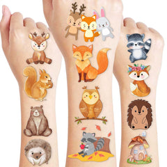 Tatuajes Temporales Bosque con ciervo para fiesta infantil al aire libre