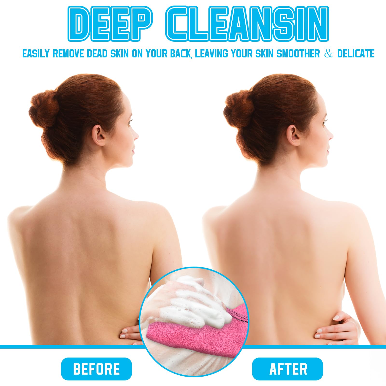 Toalla exfoliante Tatuo amarilla ayuda a exfoliar el cuerpo con comodidad.