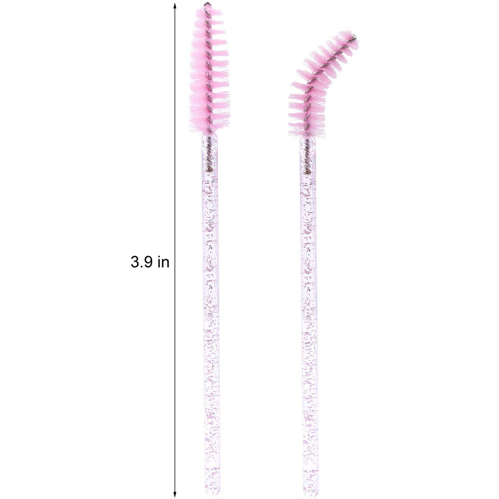 Tbestmax cepillo flexible rosa facilita aplicar en ángulos variados para pestañas y cejas.