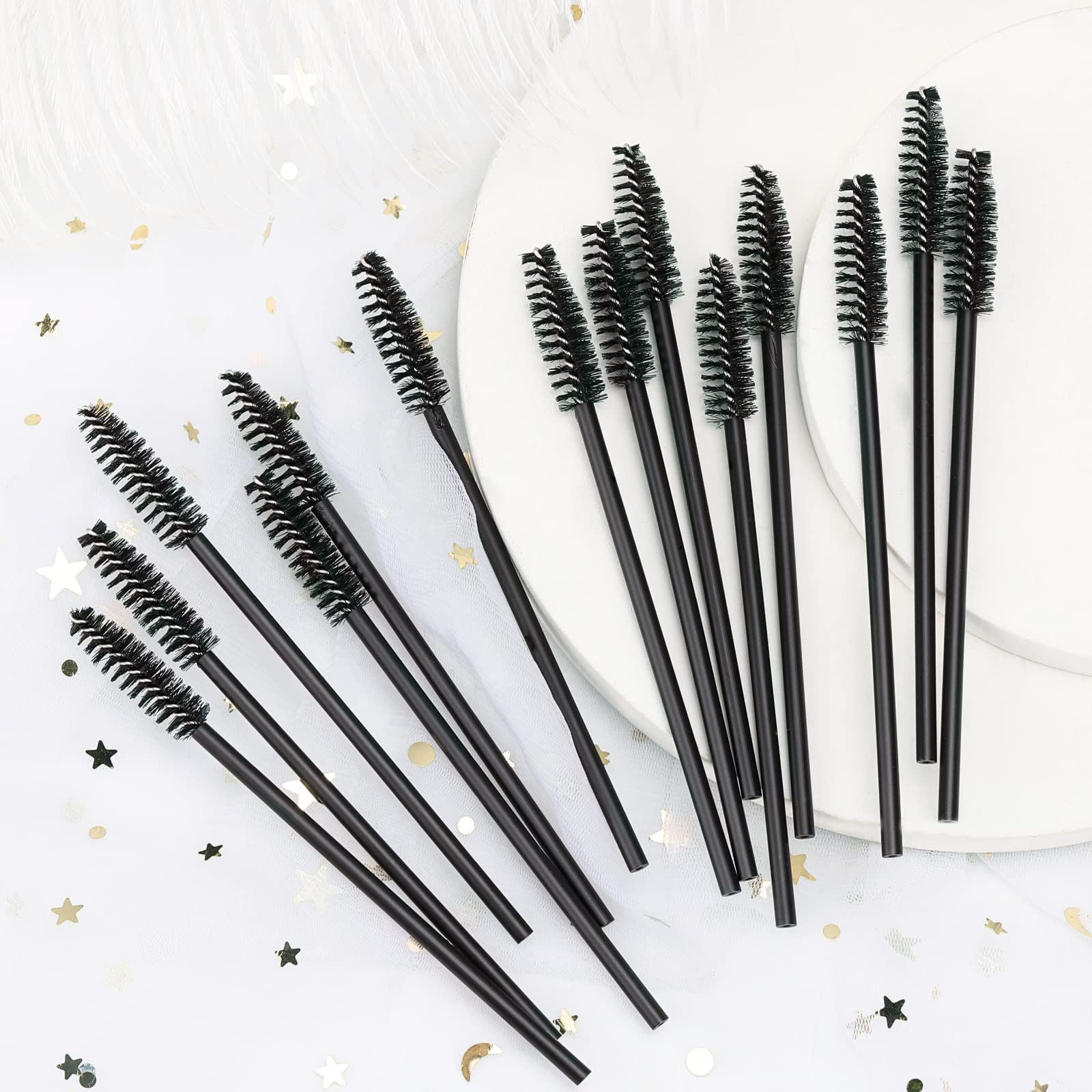 Tbestmax spoolies para pestañas y cejas, cabeza flexible para ángulos.