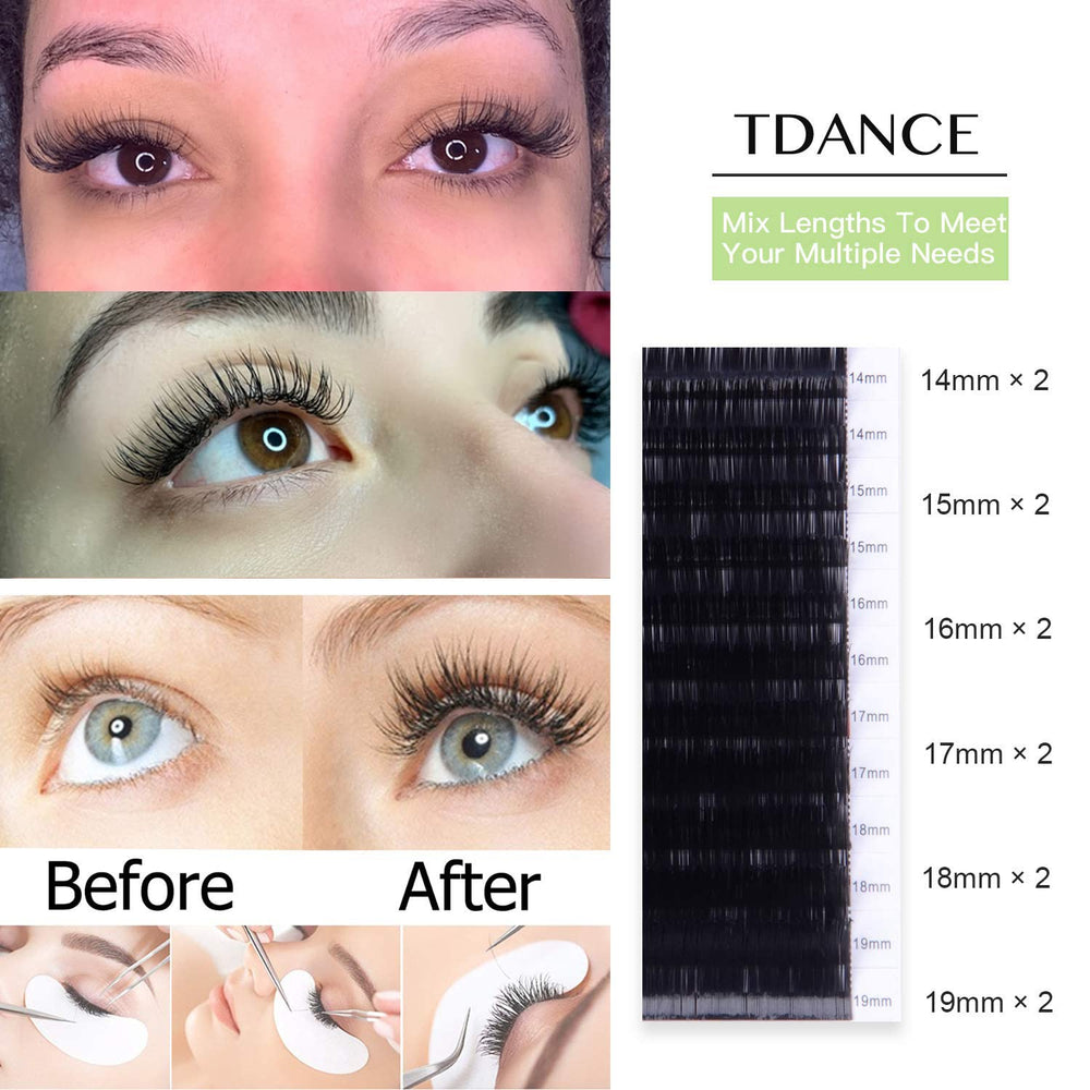 TDANCE extensions cils emballage foil pratique sans résidu pour retrait facile.
