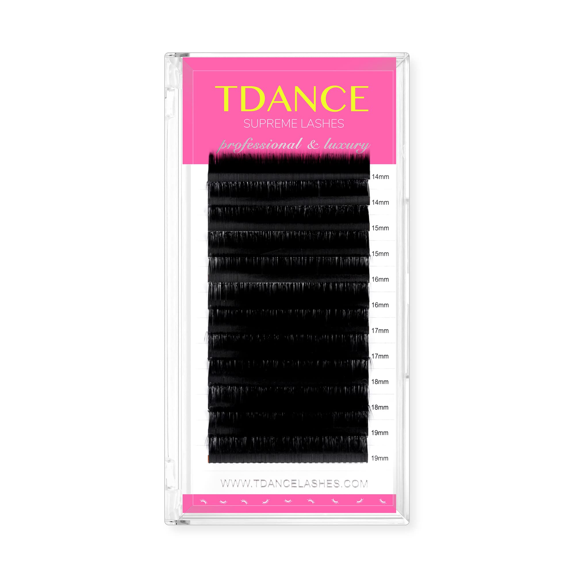 TDANCE extensions cils Matte Noir texture soie pour un look léger et confortable.