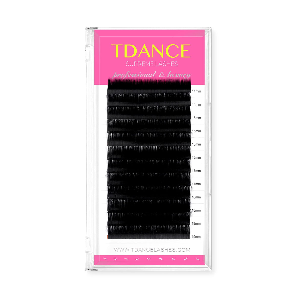 TDANCE extensions cils Matte Noir texture soie pour un look léger et confortable.