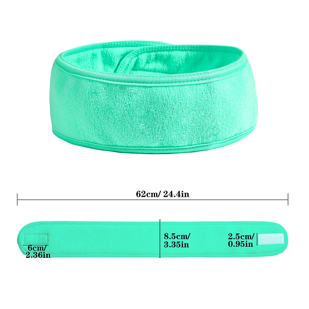 TDHDIKE banda facial spa menta ideal para maquillaje sin interrupciones.