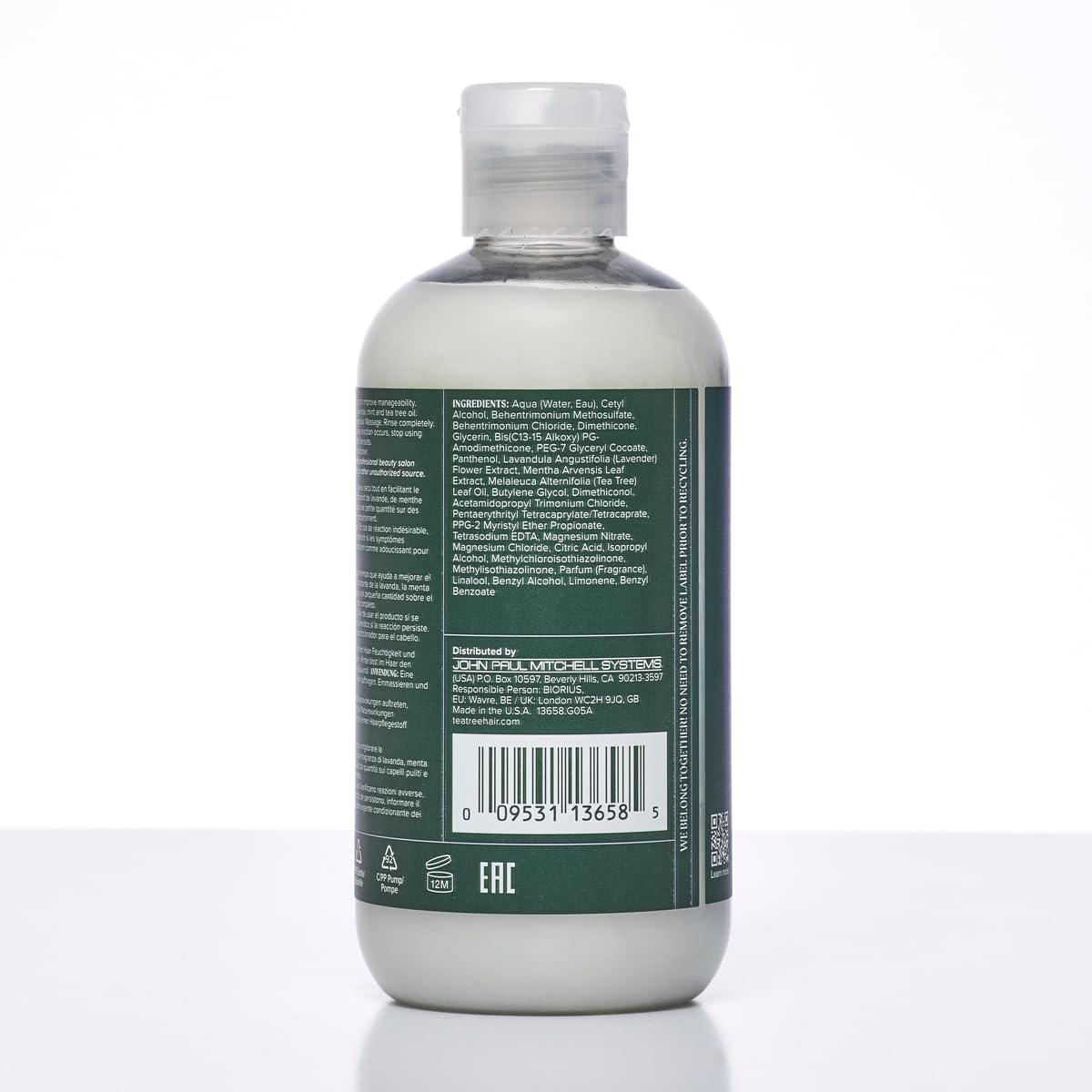 Tea Tree Lavande Menthe Ingrédients Vegetaux: extrait vegetal pour hydratation saine.