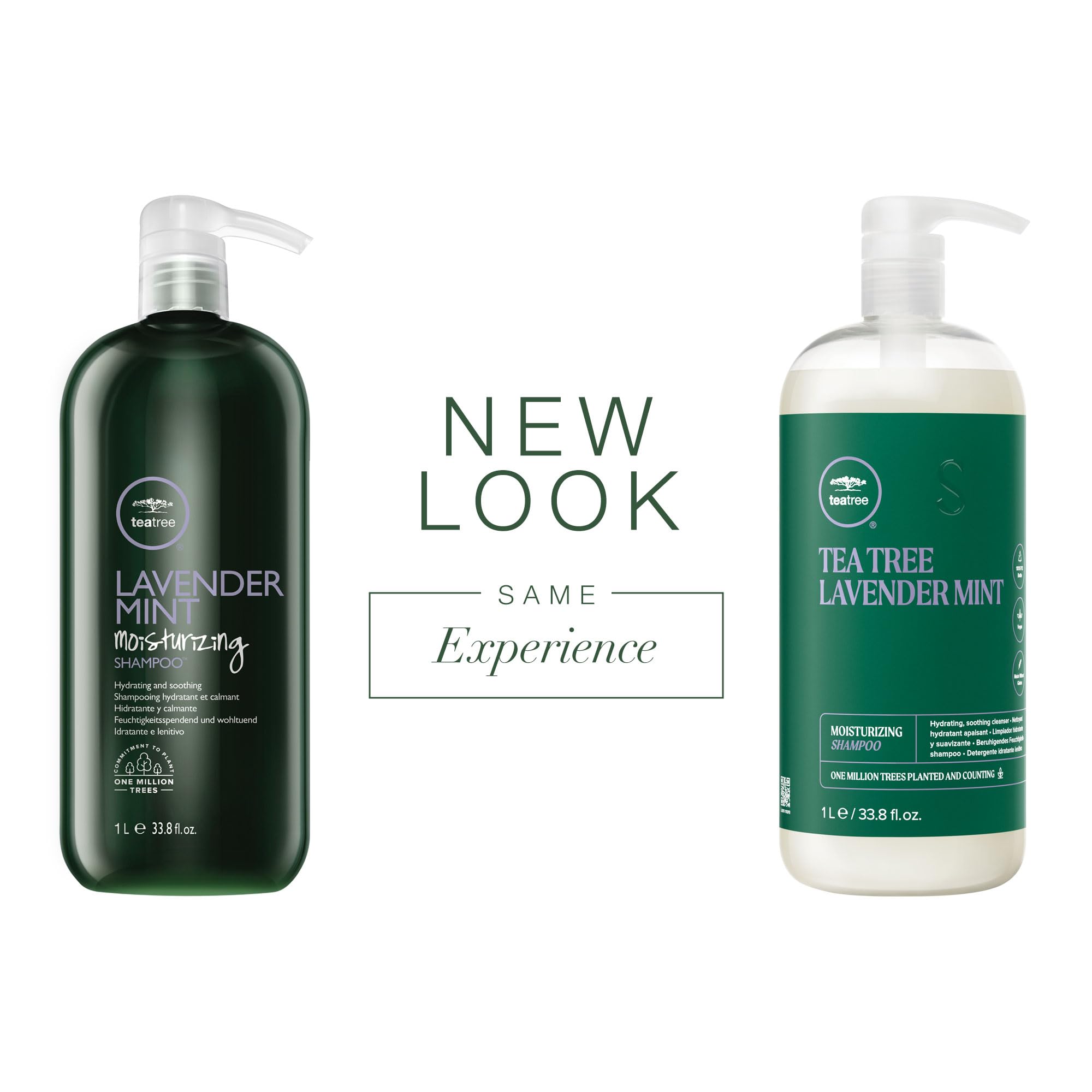 Pompe pratique du Shampoo Tea Tree Lavande Menthe pour une utilisation propre.