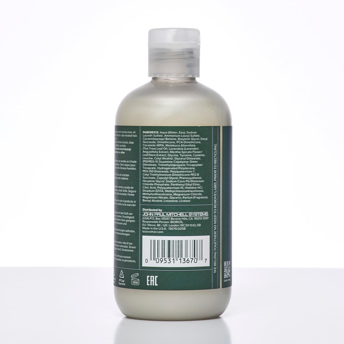 Tea Tree Lavender Mint Shampoo uso diario para cabello áspero, hidratación sin pesadez.