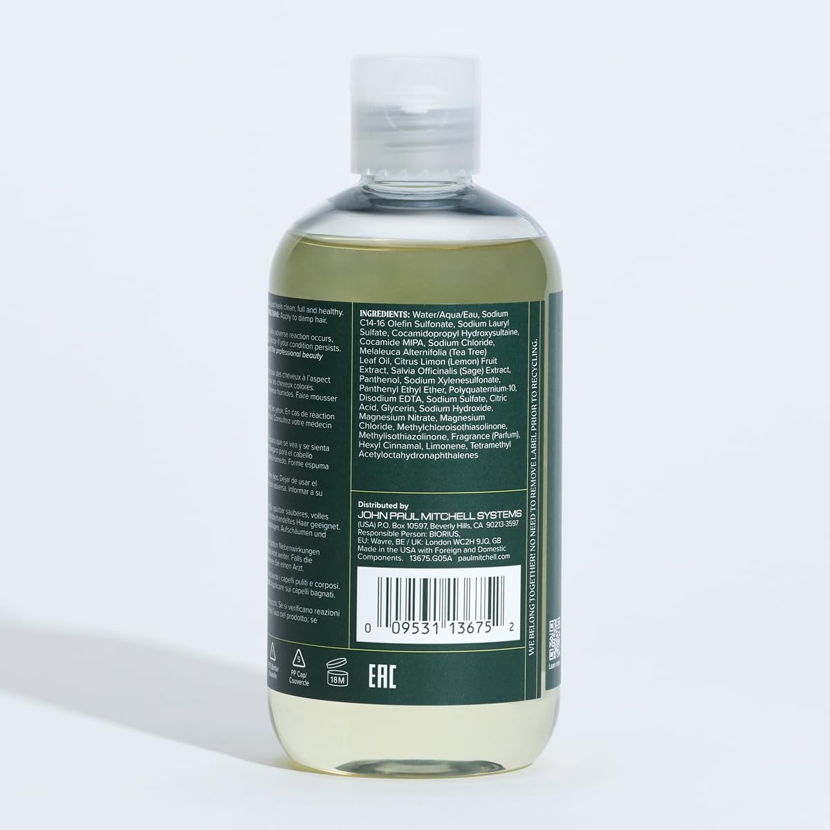 Tea Tree Lemon Sage Thickening Shampoo, resultados de volumen en el cabello.