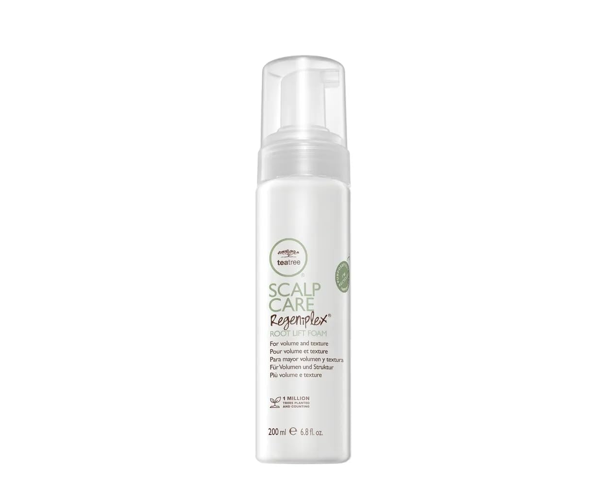 Tea Tree Regeniplex espuma elevadora de raíz para mayor volumen.