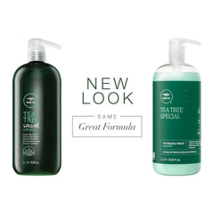 Tea Tree Special acondicionador litro, desenreda y suaviza con aroma revitalizante.