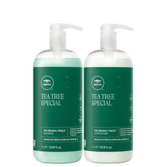 Tea Tree Special champú litro, cuero cabelludo renovado y aroma fresco.