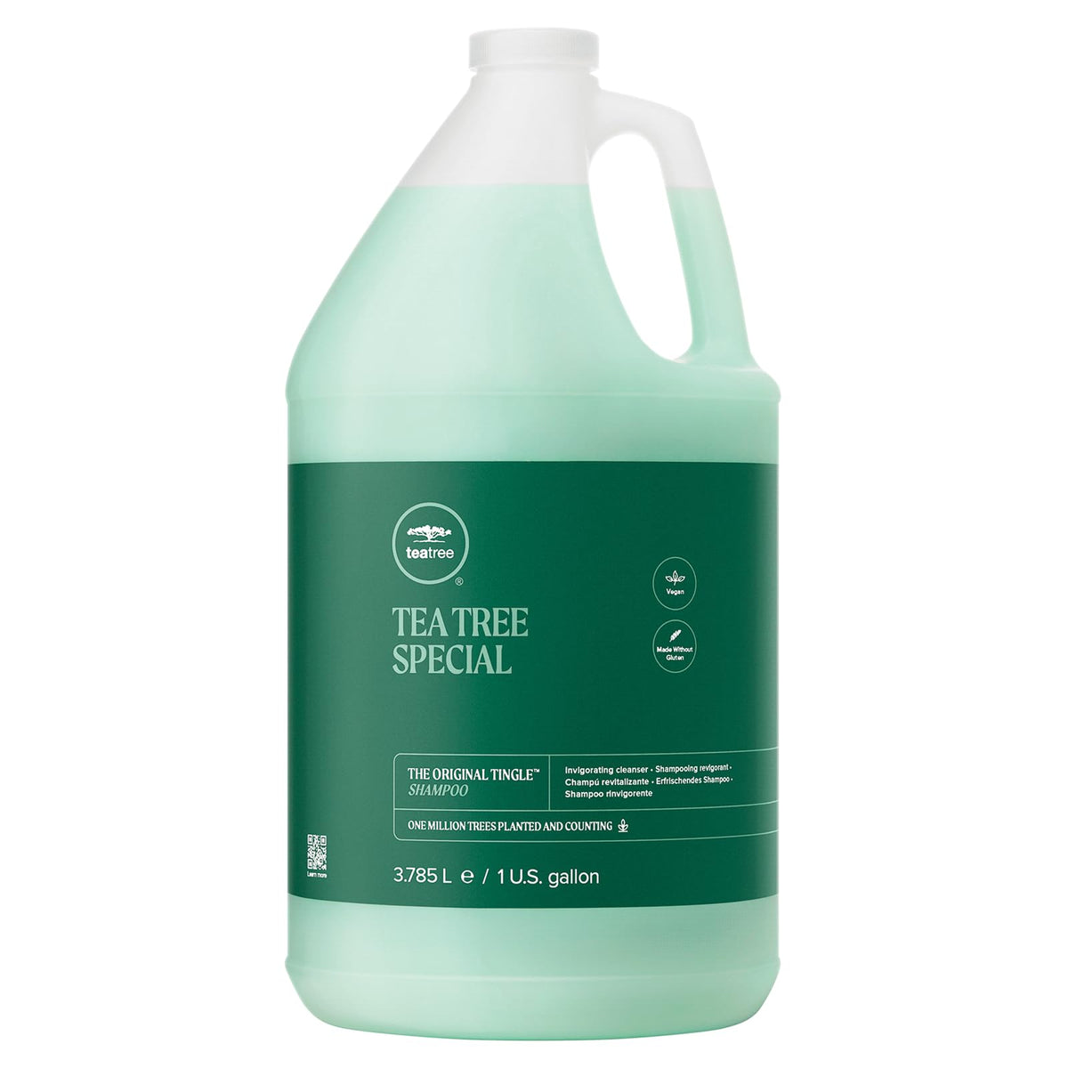 Tea Tree Special Shampoo en bouteille, offre une sensation fraîche et revitalisante.