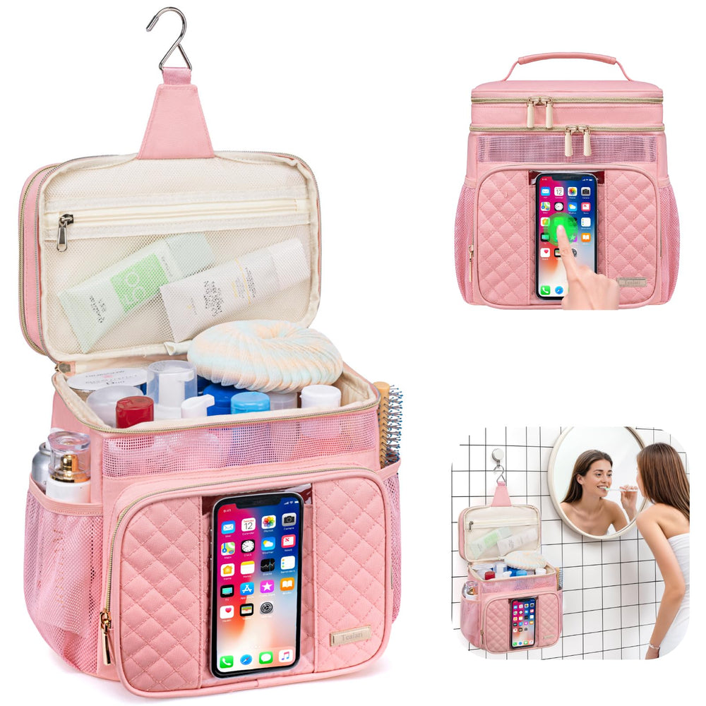 Tealari bolsa-ducha-portatil-bolsillo-impermeable, ideal para usar teléfono sin preocuparse del agua.