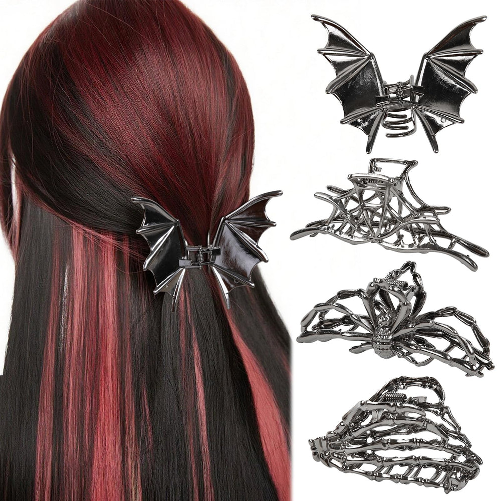 TEBIEKOY pinza de cabello con araña y telaraña, ideal para peinados duraderos.