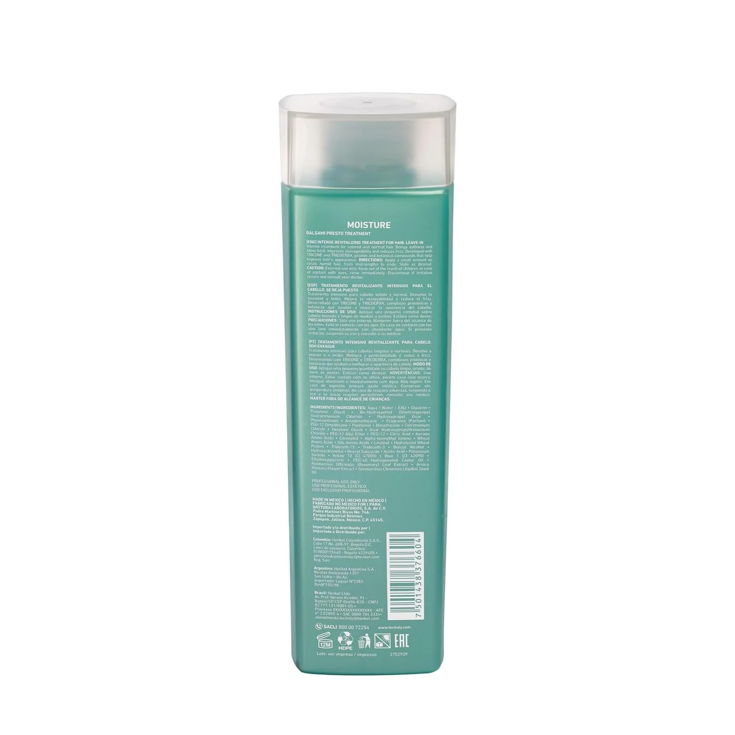 Tec Italy Balsamo Presto: textura cremosa para cabello suave y manejable.