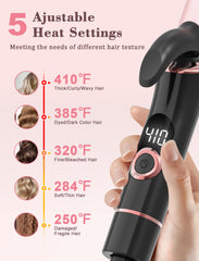 TECSIX rizador cerámico para un peinado suave con menos frizz.