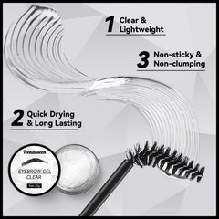 Teenanseen Eyebrow Gel brushes double pack for precise, mess-free application.