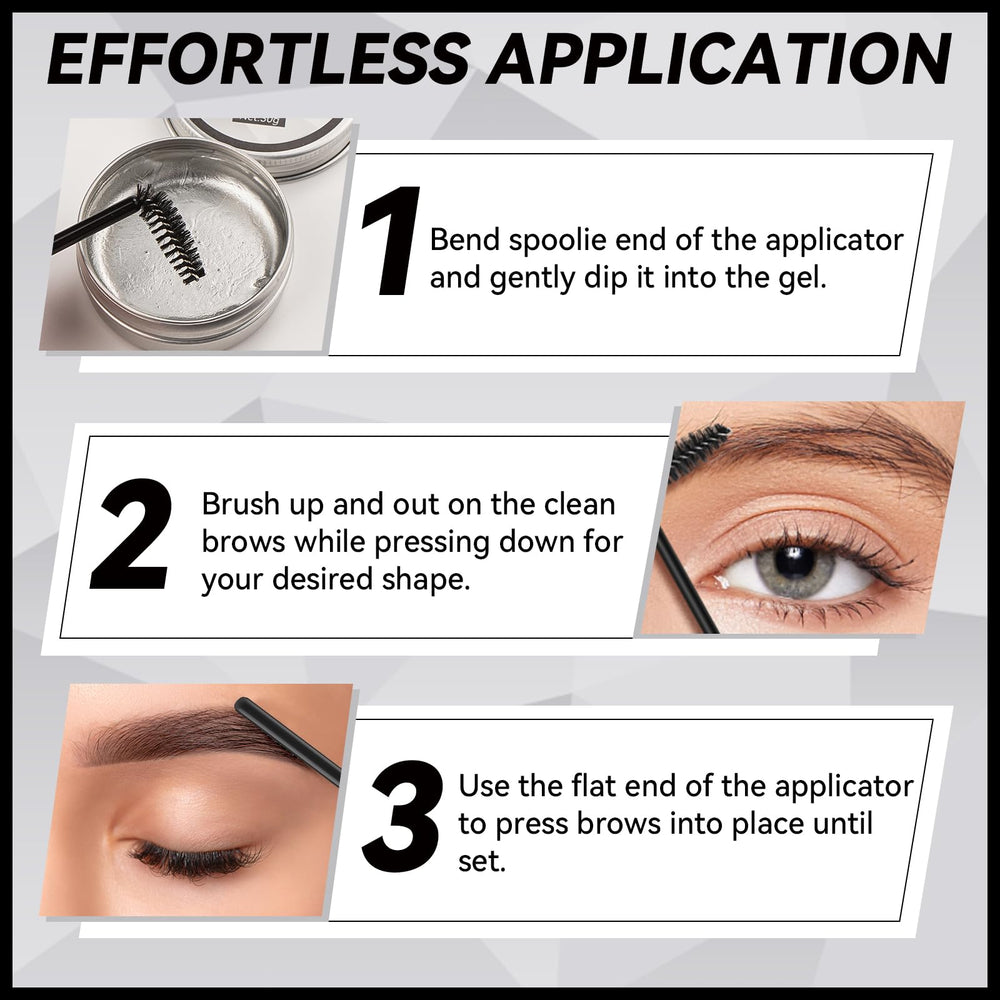 Teenanseen Eyebrow Gel easy application with precision brush.