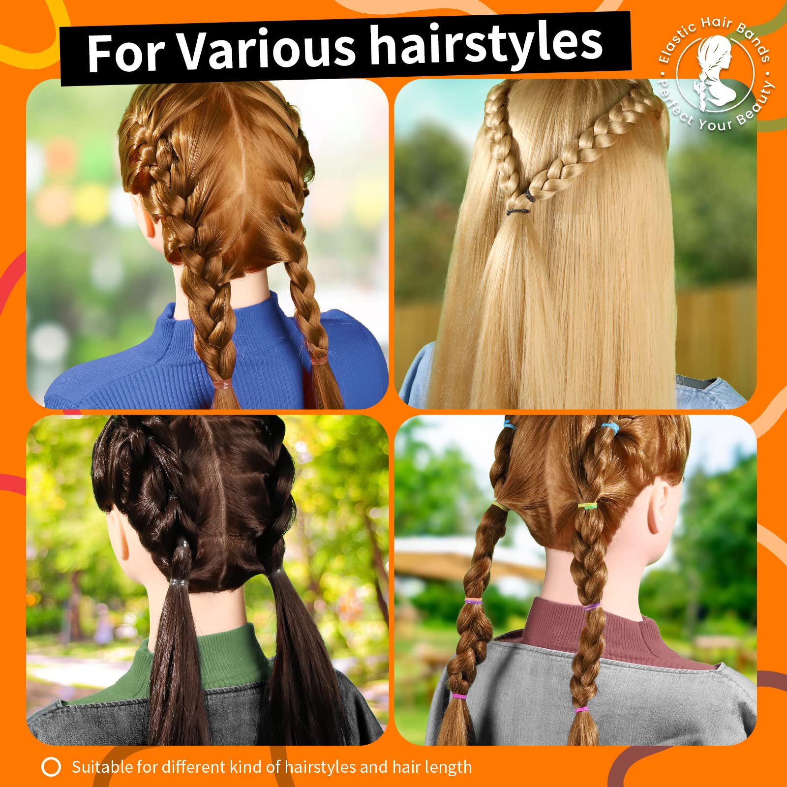 Teenitor bandas elasticas transparentes para cabello fino sin marcas.