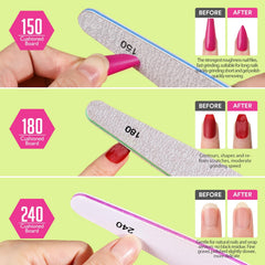 Teenitor buffers 100/180 y 220/280 para alisar la superficie de uñas.