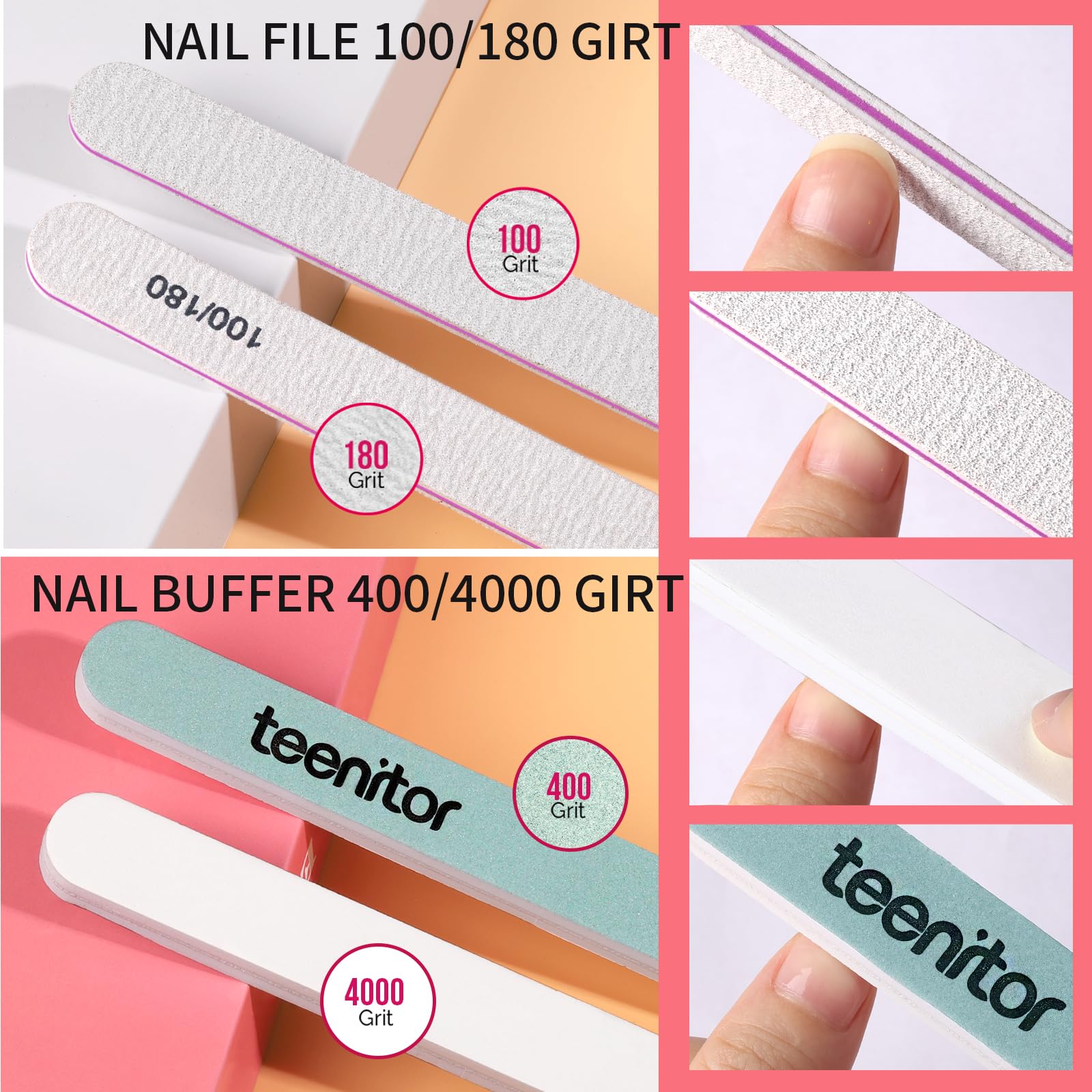Teenitor cepillo para limpieza y preparación de uñas