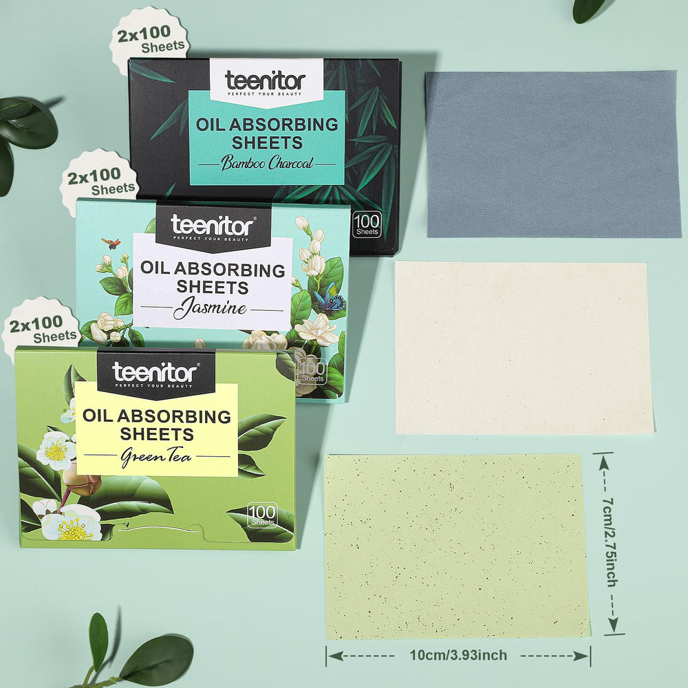 Teenitor papeles absorbentes aceite bambu-carbon mejoran absorción en piel grasa.