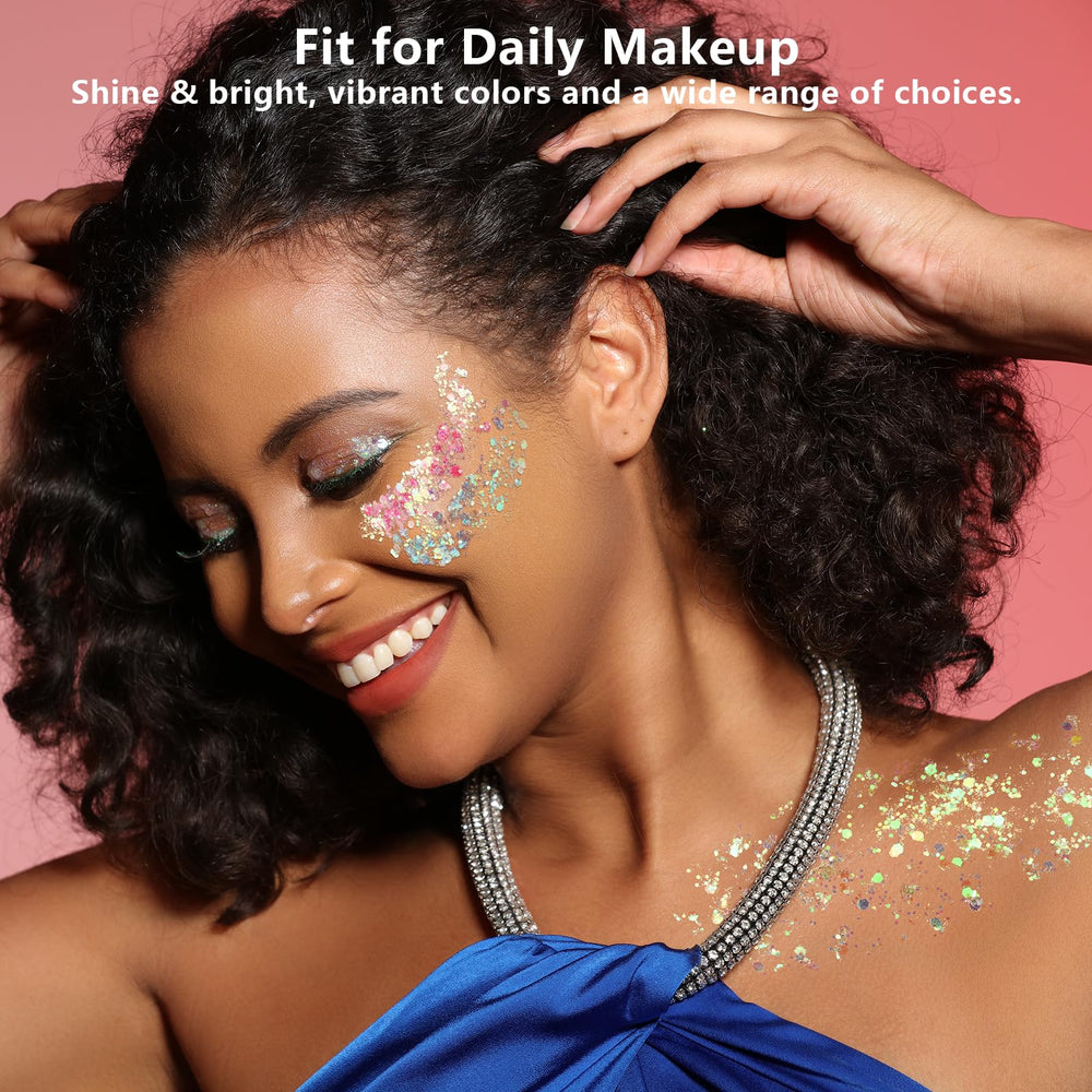 Teenitor purpurina festival maquillaje, perfecto para looks llamativos en eventos