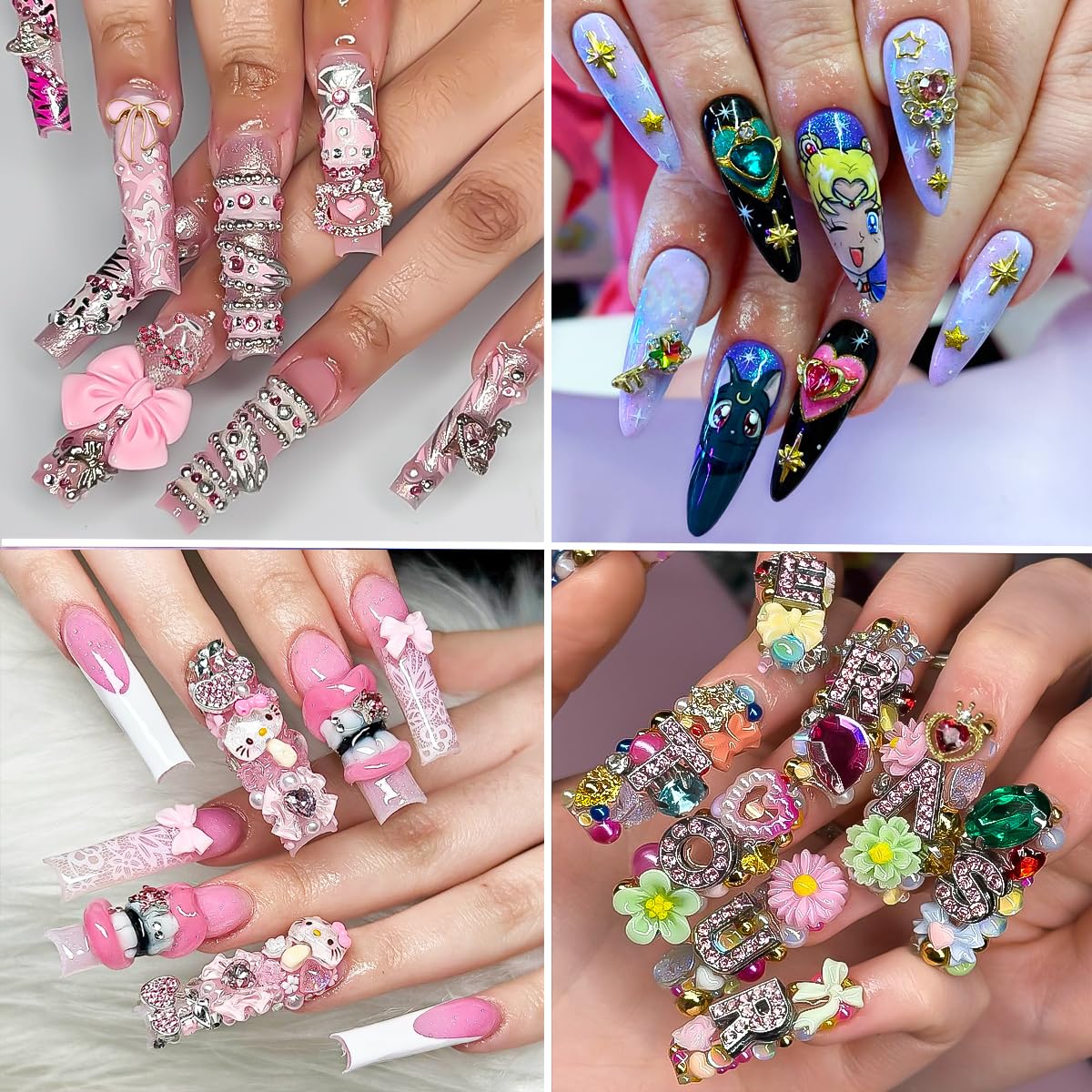 TemBelle adorno de uñas tulipán: delicadeza floral para manicura creativa.