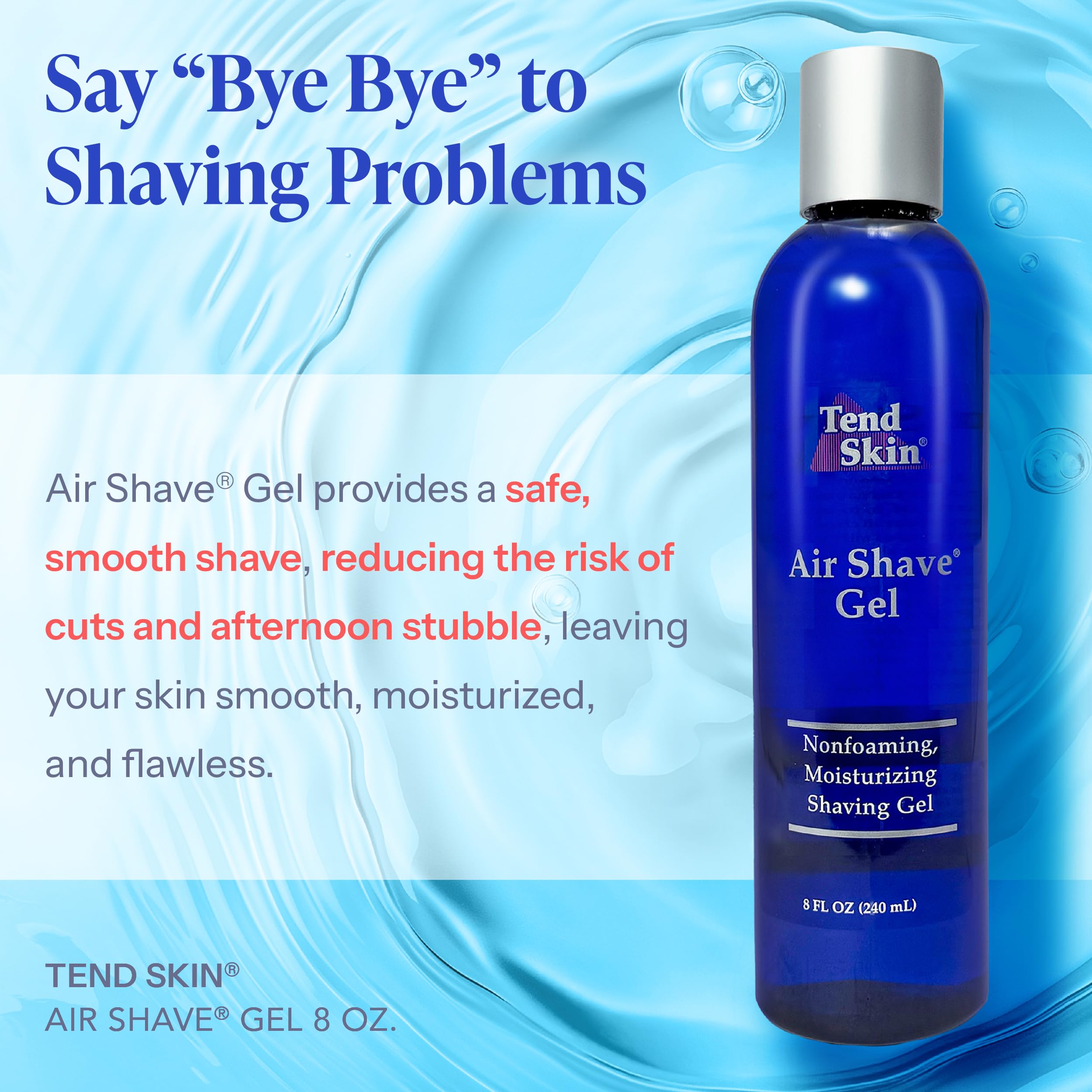 Botella Tend Skin Air de 8 oz: hidratación duradera para piel sensible.