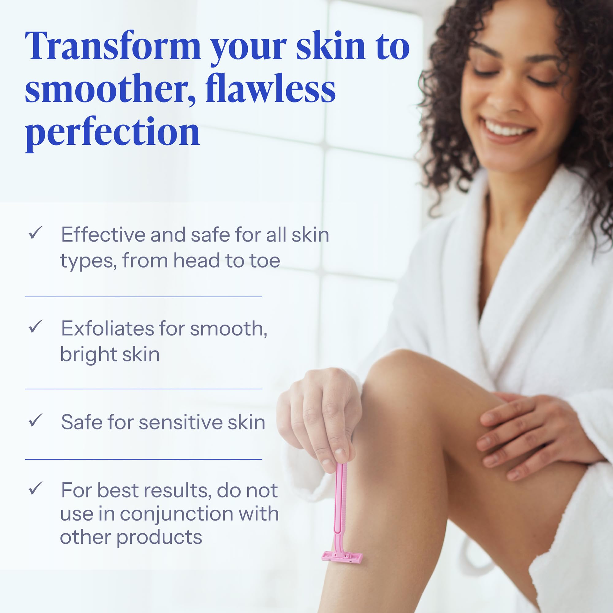 Tend Skin Post-afeitado aplicado para mayor comodidad en cara y cuello